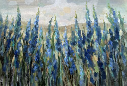 Blue Meadow de Silvia Vassileva, Pintura a la venta en Singulart