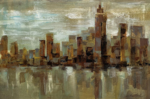 Manhattan - Misty Day van Silvia Vassileva, Schilderij te koop op Singulart