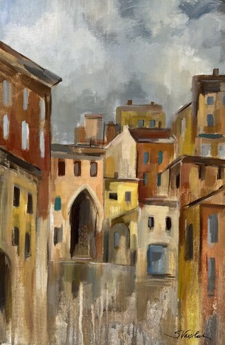Houses in Umbria by Silvia Vassileva, 회화 for Sale on Singulart