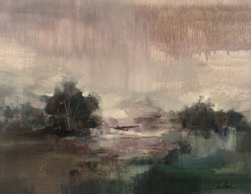 Early Morning Landscape von Silvia Vassileva, Malerei kaufen auf Singulart