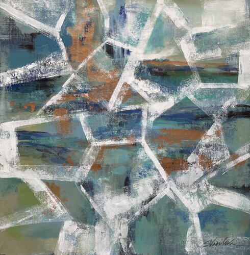 Underwater Geometric by Silvia Vassileva, 회화 for Sale on Singulart