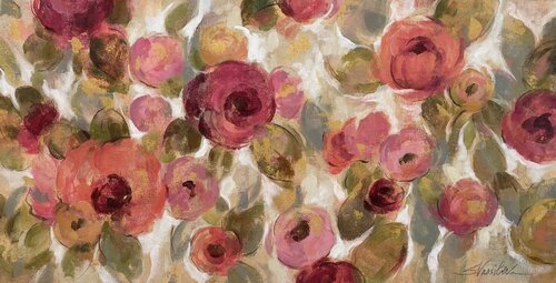 Glorious Pink Floral van Silvia Vassileva, Schilderij te koop op Singulart