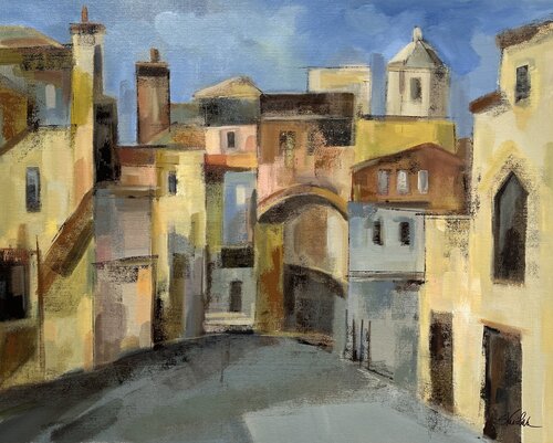 Old Town Square von Silvia Vassileva, Malerei kaufen auf Singulart