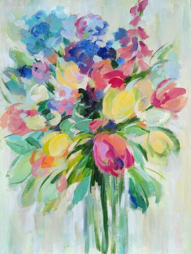 Colorful Bouquet von Silvia Vassileva, Werk auf Papier kaufen auf Singulart