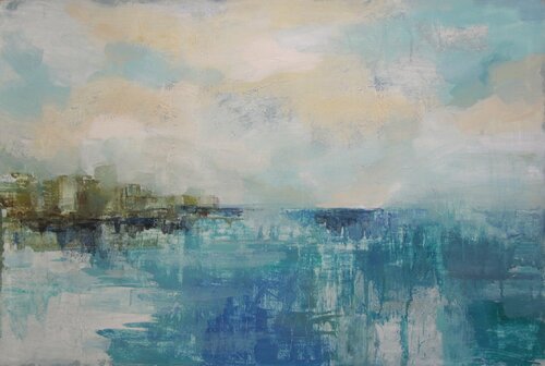 Cliff-side Town by Silvia Vassileva, 종이 for Sale on Singulart