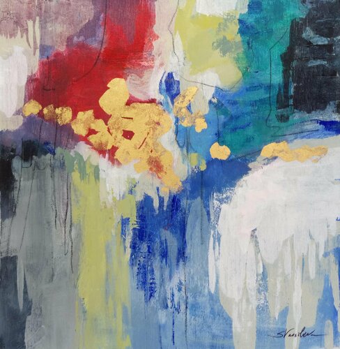 Bright and Gold Moment van Silvia Vassileva, Schilderij te koop op Singulart