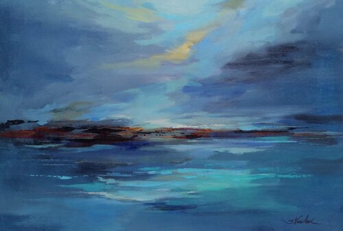 Early Morning Sea von Silvia Vassileva, Malerei kaufen auf Singulart