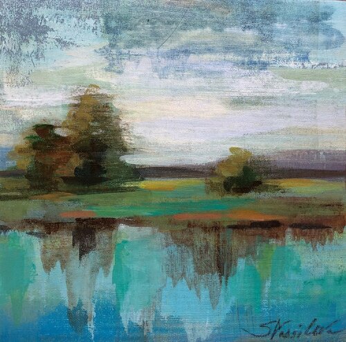 Isthmus Sketches I van Silvia Vassileva, Schilderij te koop op Singulart
