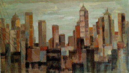 Manhattan View by Silvia Vassileva, 회화 for Sale on Singulart