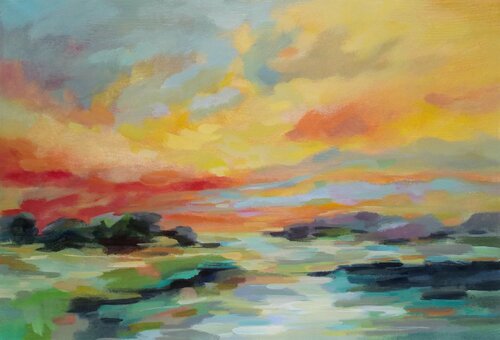 July Sunset van Silvia Vassileva, Schilderij te koop op Singulart