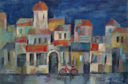 Evening Street di Silvia Vassileva, Pittura in vendita su Singulart