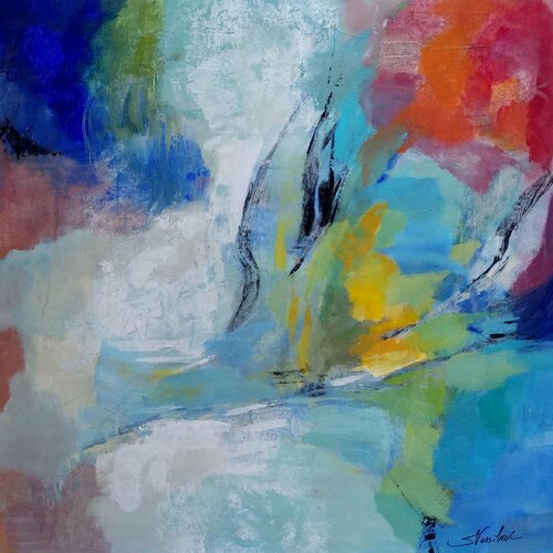 Vibrant Rainbow van Silvia Vassileva, Schilderij te koop op Singulart