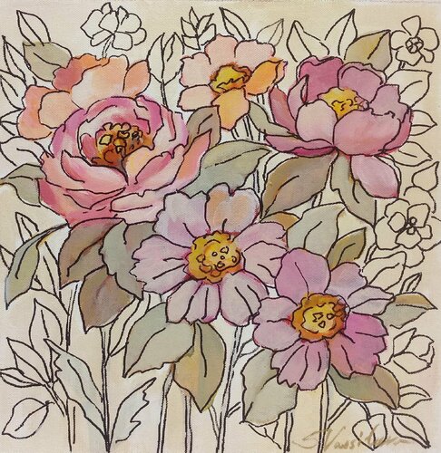 Flower lace I di Silvia Vassileva, Pittura in vendita su Singulart