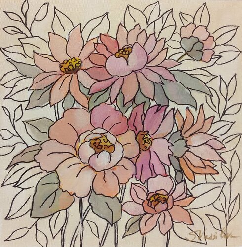 Floral Lace II di Silvia Vassileva, Pittura in vendita su Singulart