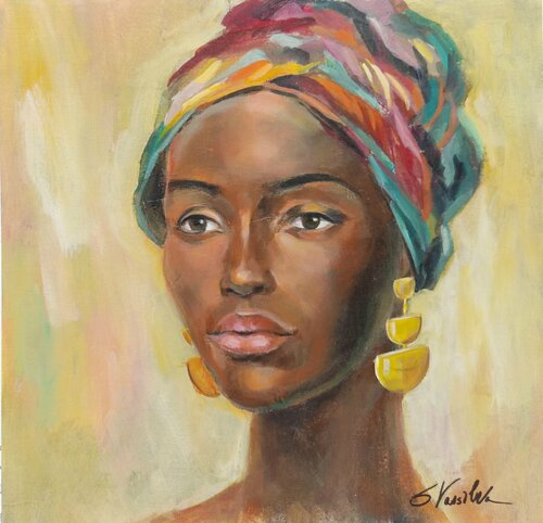 African Face II von Silvia Vassileva, Malerei kaufen auf Singulart
