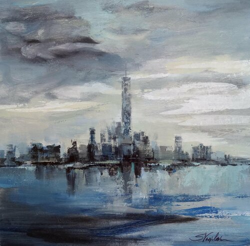 Manhattan Winter di Silvia Vassileva, Pittura in vendita su Singulart