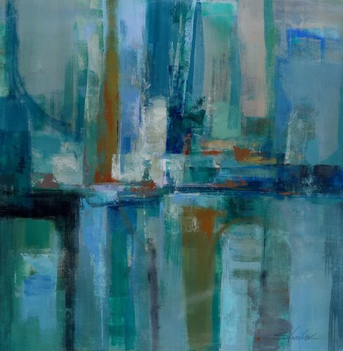 A Walk Under the Rain di Silvia Vassileva, Pittura in vendita su Singulart