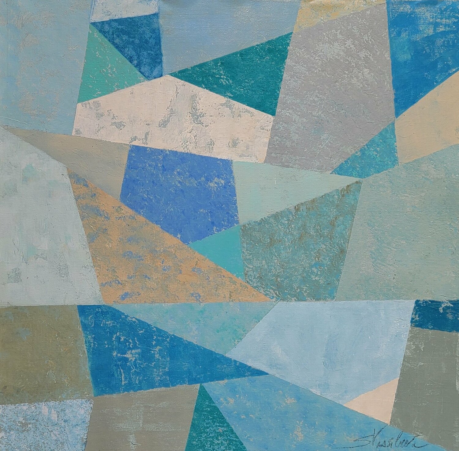 Teal Geometric Silvia Vassileva