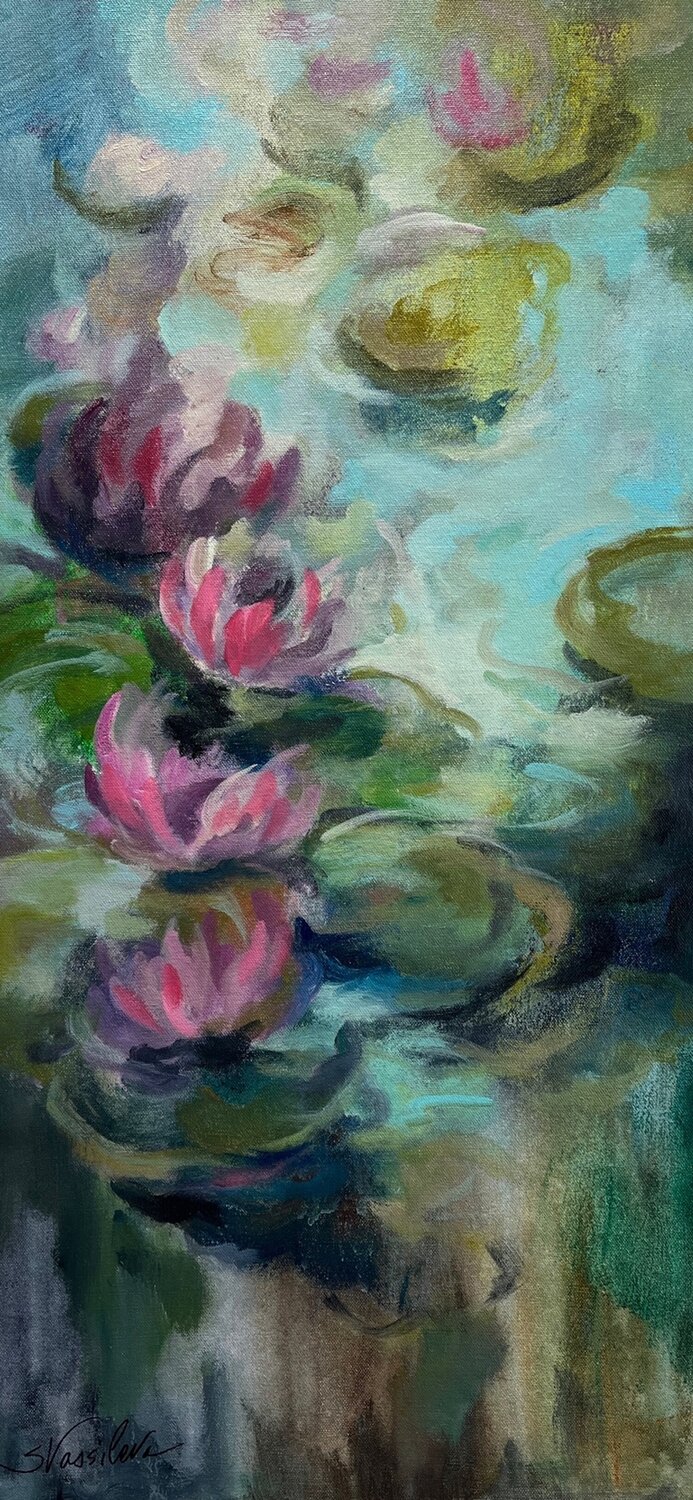 Pink Water Lilies I Silvia Vassileva