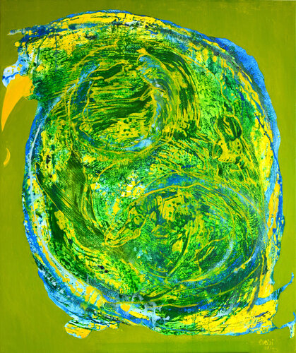 Thirty Birds Simorgh“ Dragon #II van Mehdi Oveisi, Schilderij te koop op Singulart