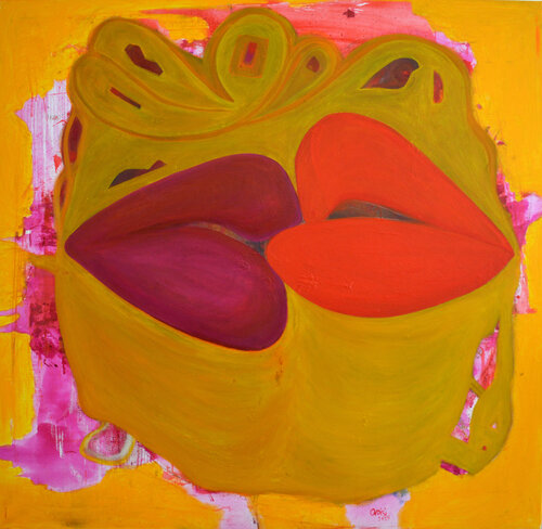 Kissing Heart Muse van Mehdi Oveisi, Schilderij te koop op Singulart