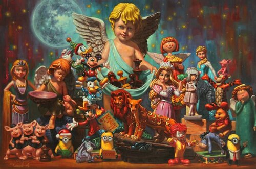 Dolls #106 by Siamak Azmi, Painting for Sale on Singulart