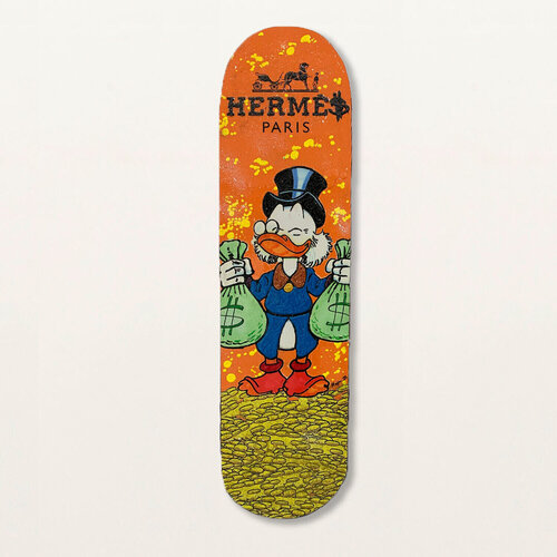 Hermes Scrooge - Skateboard di Haim Zanzouri, Altri media in vendita su Singulart