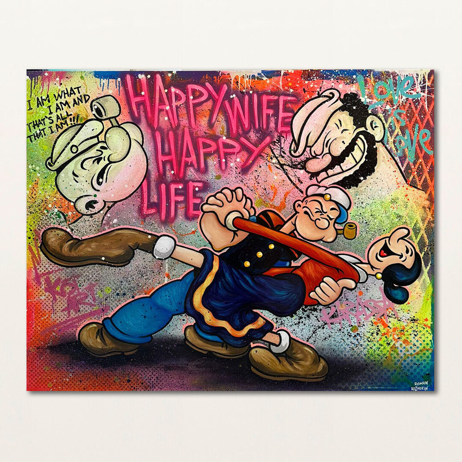 Happy Wife, Happy Life Roman Kozhokin Originalgemälde zu verkaufen
