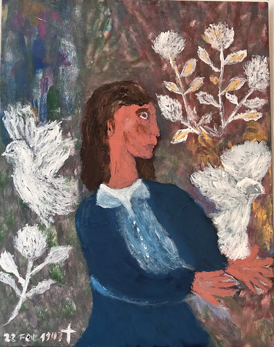 Sophie Scholls Widerstands Kämpferin di Steven Elijah Neuhaus, Pittura in vendita su Singulart