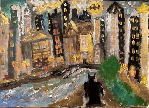 Dark Knight Beginn )Ediotionsdruck 5 Stück) verfügbar von Steven Elijah Neuhaus, Malerei kaufen auf Singulart