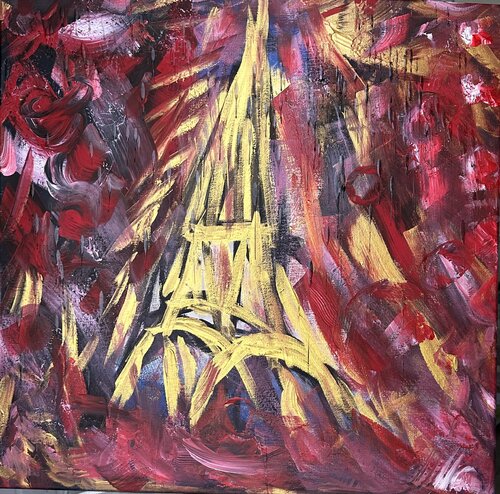Eifelturm im Farbensturm di Steven Elijah Neuhaus, Pittura in vendita su Singulart