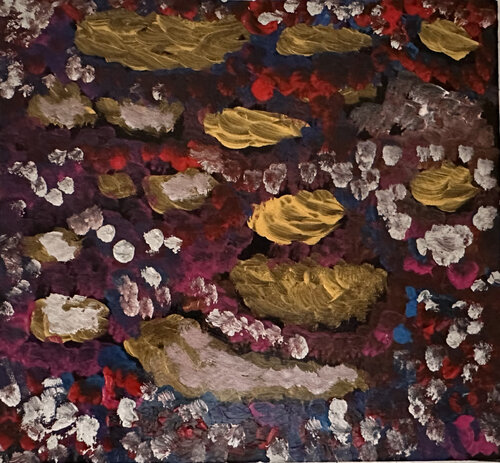 Goldene Wolken im Blumen korsett Steven Elijah Neuhaus