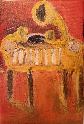 Grammophon der Zeit van Steven Elijah Neuhaus, Schilderij te koop op Singulart