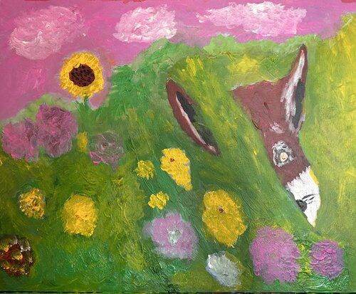 Der Schlaue Fuchs im Naiven Stil van Steven Elijah Neuhaus, Schilderij te koop op Singulart