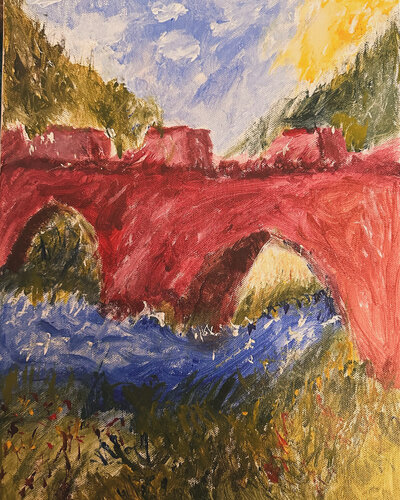 Brücke Pont du Gard Südfrankreich de Steven Elijah Neuhaus, Pintura a la venta en Singulart