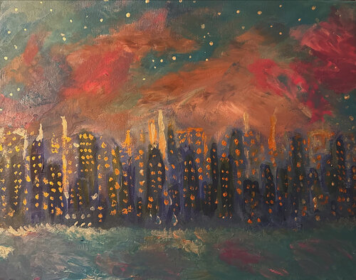 New York im Abendrot von Steven Elijah Neuhaus, Malerei kaufen auf Singulart