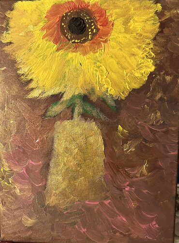 Sonnenblume die in den Himmel wächst von Steven Elijah Neuhaus, Malerei kaufen auf Singulart