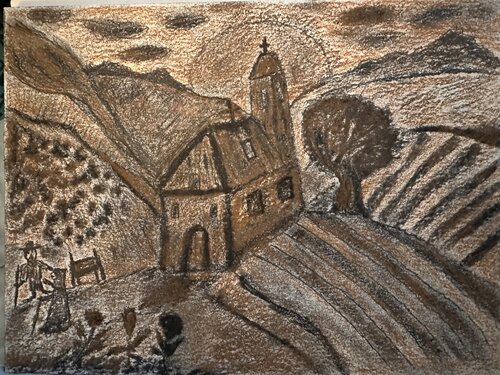 Dorfkirche im Allgäu Deutschland by Steven Elijah Neuhaus, Painting for Sale on Singulart