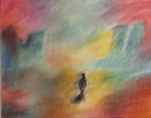 Ein Mensch in Einsamkeit und selbstreflexion Steven Elijah Neuhaus