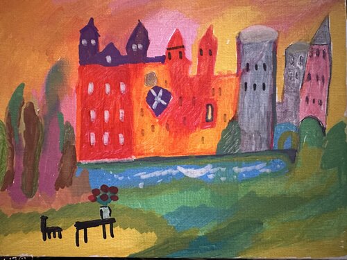 Das Naive Elass Farbenfroh di Steven Elijah Neuhaus, Pittura in vendita su Singulart