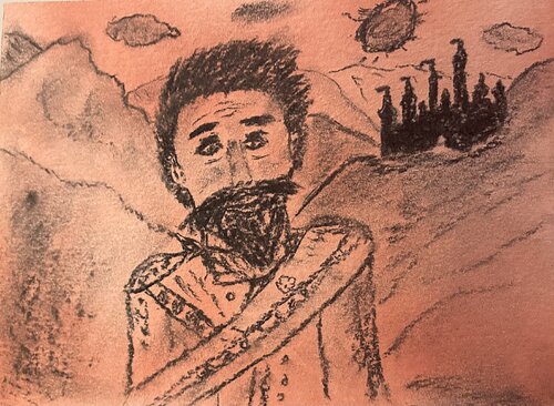 Der Bayrische Märchen König in Rosè di Steven Elijah Neuhaus, Pittura in vendita su Singulart