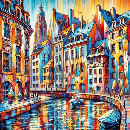 Straßbourg Frankreich von Steven Elijah Neuhaus, Malerei kaufen auf Singulart