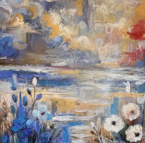 Schein des Blumenmeers di Steven Elijah Neuhaus, Pittura in vendita su Singulart