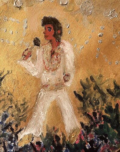 Elvis Presly naiver Stil by Steven Elijah Neuhaus, Painting for Sale on Singulart