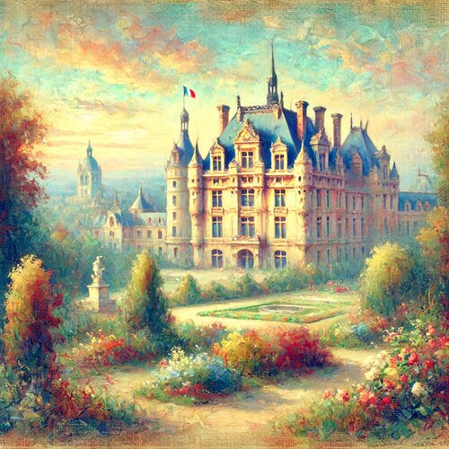 Palast in der Nähe von Paris di Steven Elijah Neuhaus, Pittura in vendita su Singulart