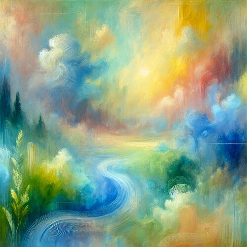 Der Fluss in den Ozean von Steven Elijah Neuhaus, Malerei kaufen auf Singulart