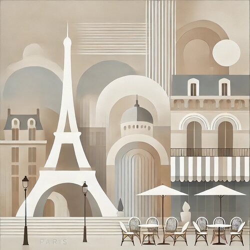 Paris abstrakt mit Stil von Steven Elijah Neuhaus, Malerei kaufen auf Singulart