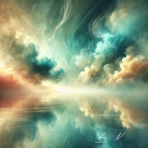 Meer der Farben Seelen (Digitales physische hybrid Werk) Steven Elijah Neuhaus