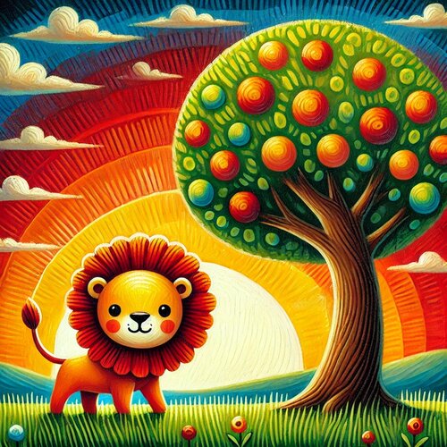 Der kleine Löwe digital painting von Steven Elijah Neuhaus, Malerei kaufen auf Singulart