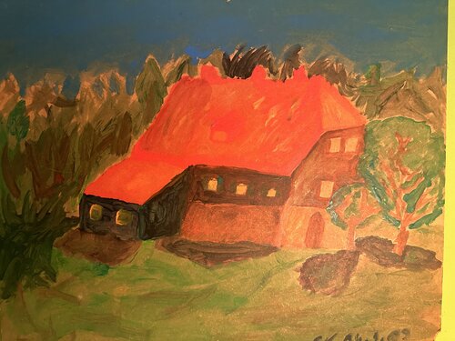 Haus des Ursprungs Spessart Deutschland by Steven Elijah Neuhaus, Painting for Sale on Singulart
